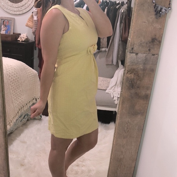 Julia Jordan size 10 sunshine yellow cotton blend shift dress - Picture 2 of 9